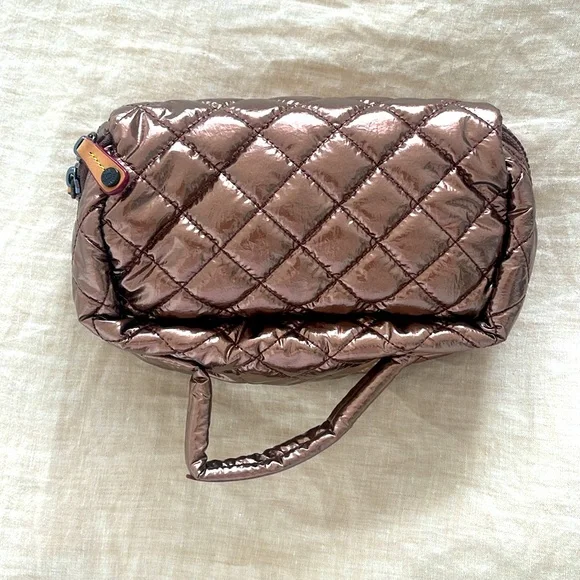 MZ Wallace Copper Metallic Lacquer Metro Accordion Coametic - Picture 8 of 9